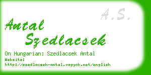 antal szedlacsek business card